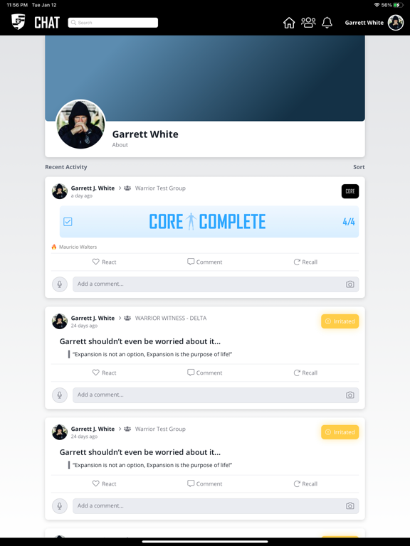 Wake Up Warrior Chat iPad screenshot 2 - Social Networking app