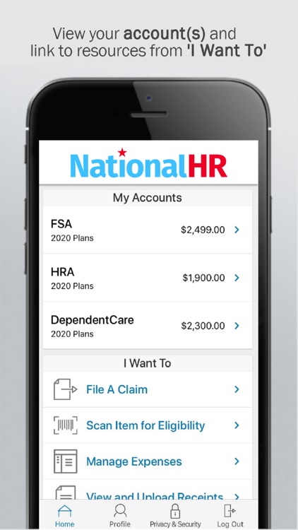 NationalHR HSA HRA FSA Mobile