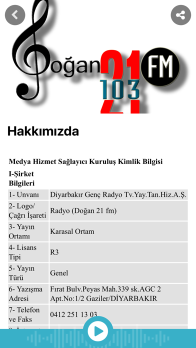 Doğan 21 FM Screenshot