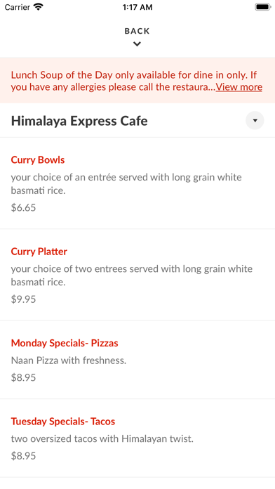Himalaya Cuisine of India Screenshot