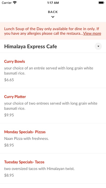 Himalaya Cuisine of India