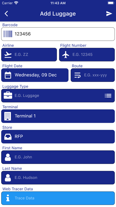 Luggage Storage Screenshot