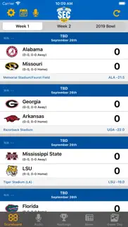 sec football scores iphone screenshot 1
