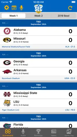 Game screenshot SEC Football Scores mod apk