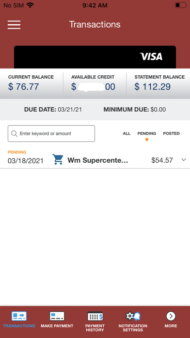 Panhandle Credit Card Manager screenshot 3