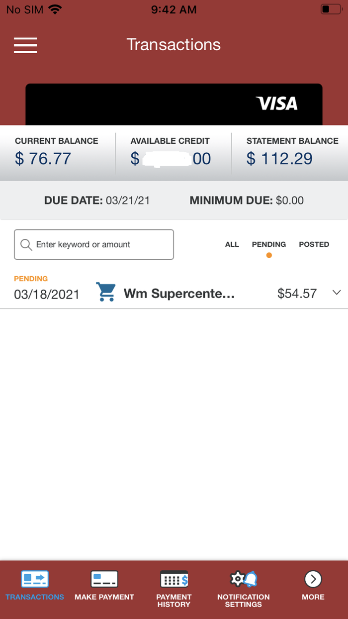 Panhandle Credit Card Manager