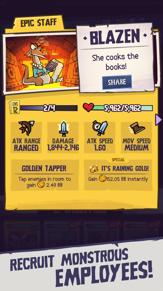 #2. Dungeon, Inc.: Idle Clicker (iOS) Podle: PikPok
