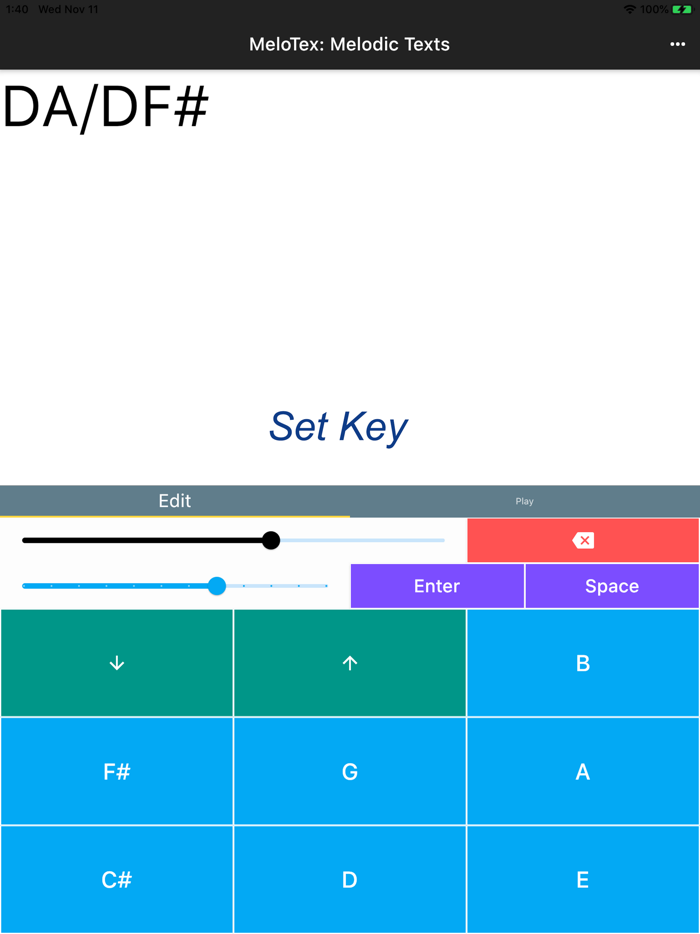 MeloTex - Letter Note Player