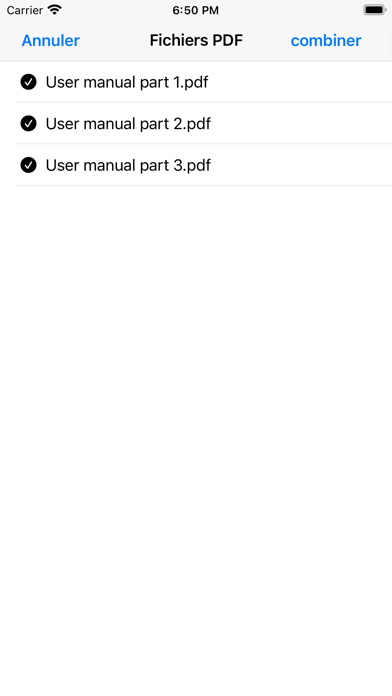 Screenshot #1 pour PDF Combiner