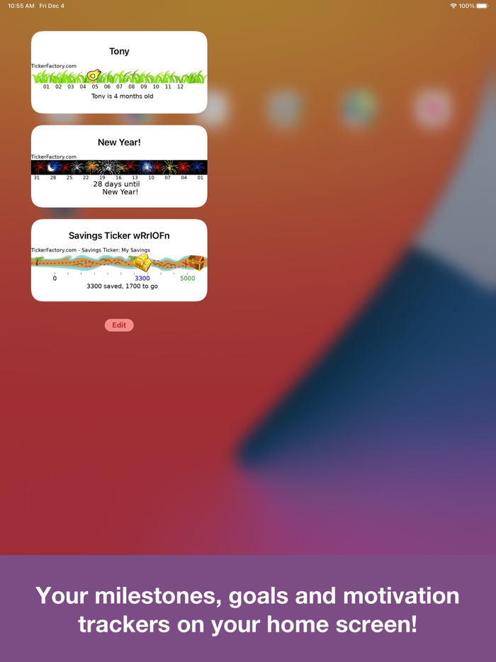 Ticker Factory Widget