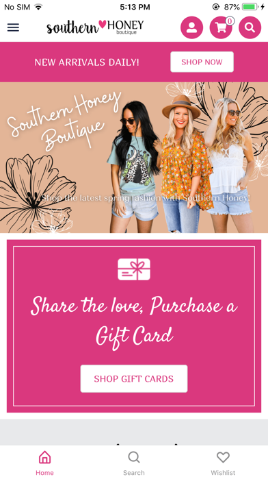 Southern Honey Boutique Screenshot