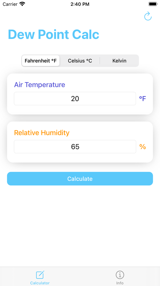#1. Dew Point Calculator - Calc (iOS) 由: Phan Nhat Đang