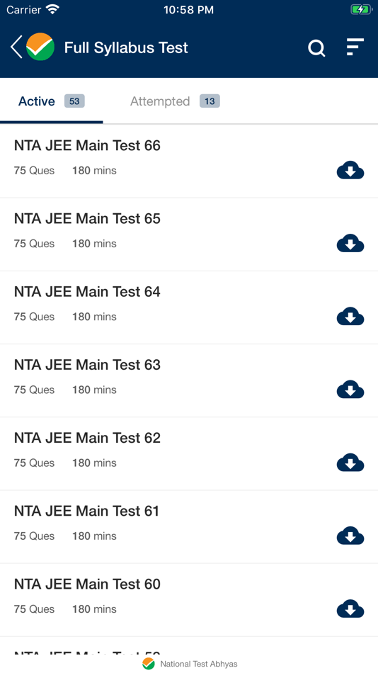 #1. National Test Abhyas (iOS) Podle: National Testing Agency