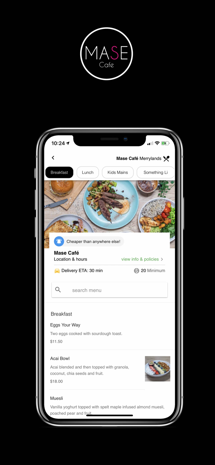 Mase Cafe Ordering App