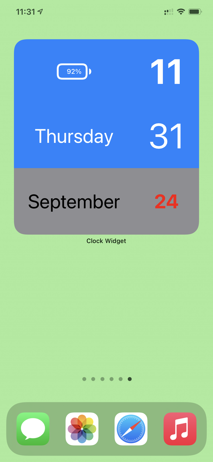 Clock Widget - Funky Colors