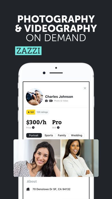 ZAZZI: Photography On-Demand Screenshot