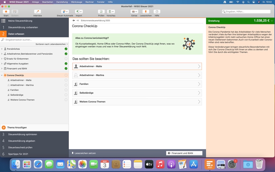 #8. WISO Steuer 2021 (macOS) 게시자: Buhl Data Service GmbH