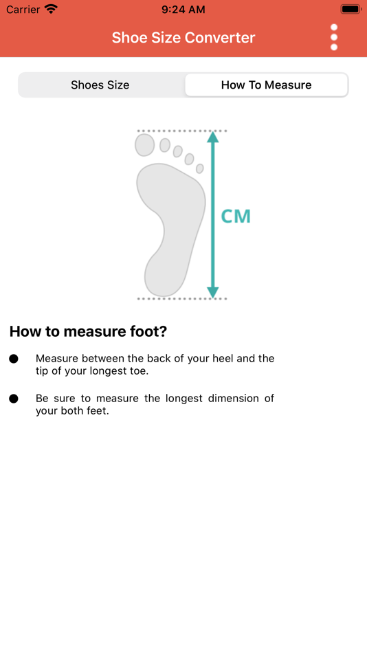 #3. Shoe Sizing Chart (iOS) 由: G Sanghani