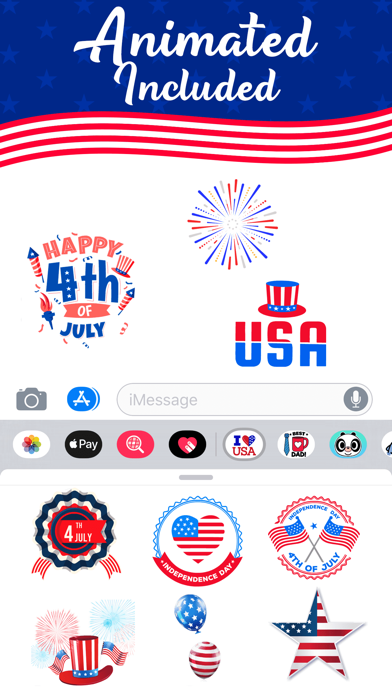 Screenshot #2 pour 4th of July Stickers ⋆