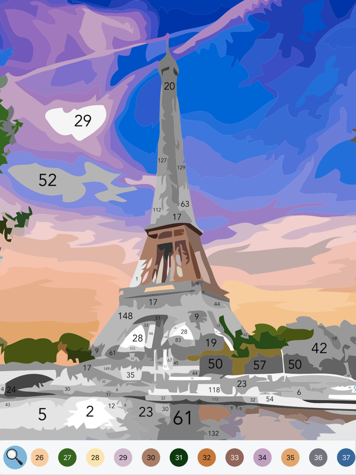 Paint the Photo by Number Game