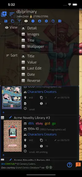 Game screenshot db'sCOMICSdb apk