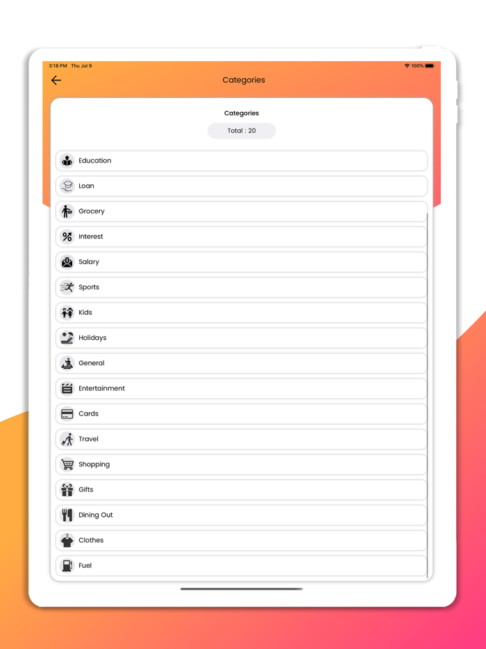 Expense Spending Tracker