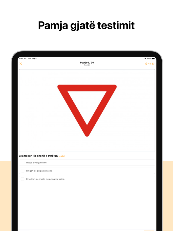 Autoshkolla Kosovë - Testet