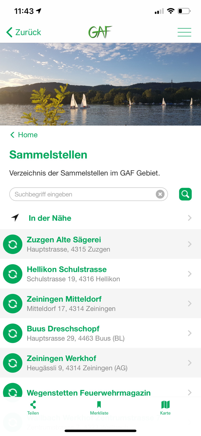 GAF Recyclingkalender