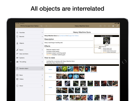 PW for Escape from Tarkov iPad screenshot 7 - Reference app