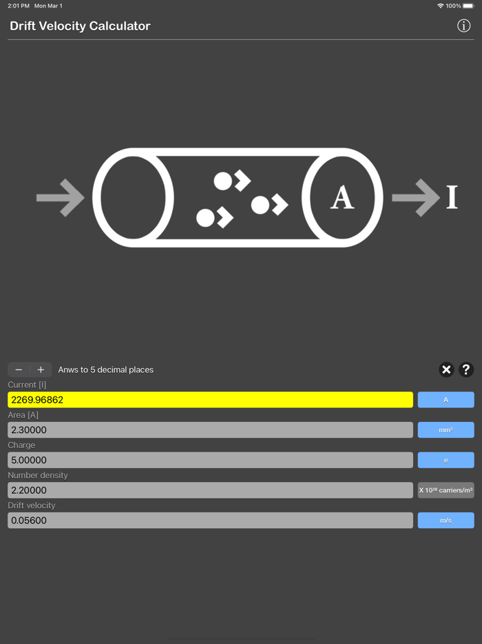 Drift Velocity Calculator