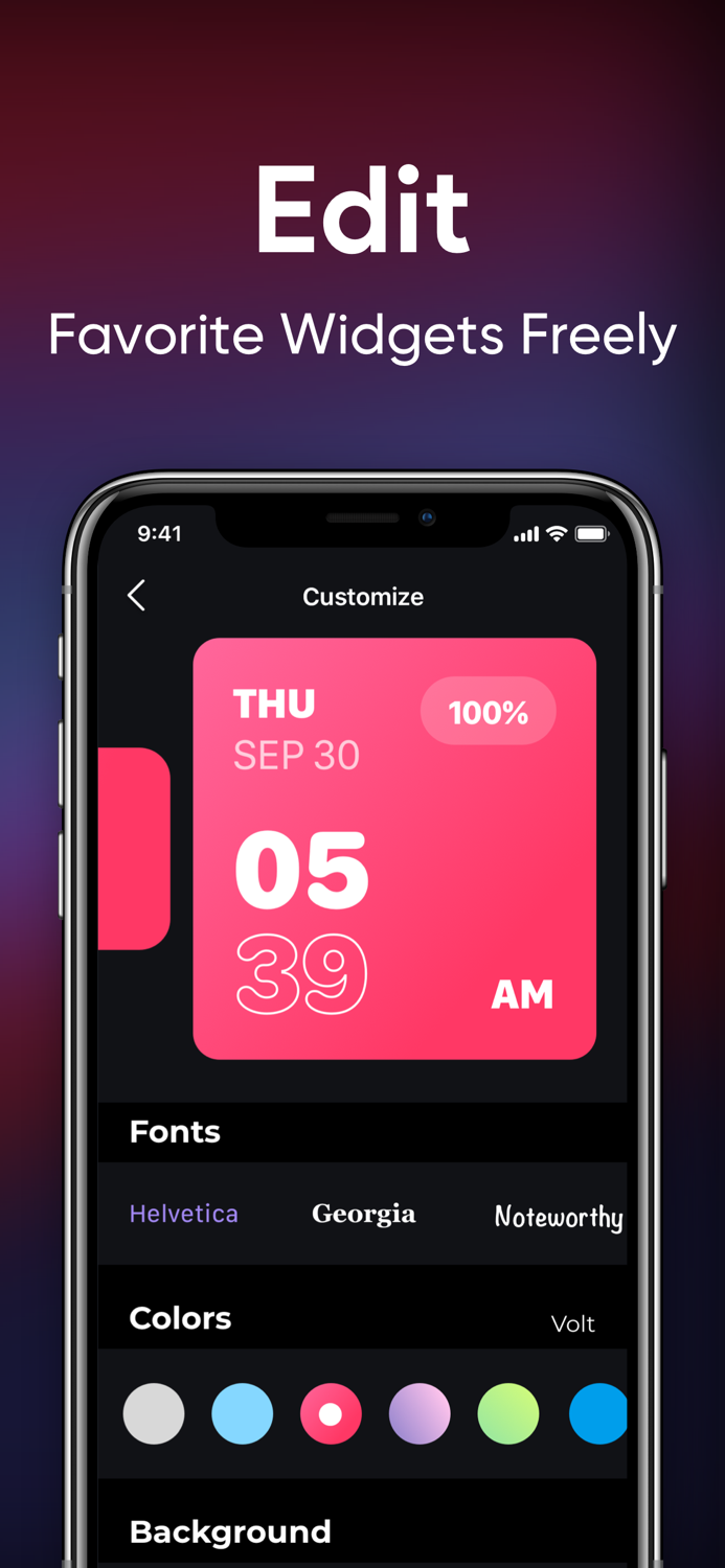 Font and Color Widgets