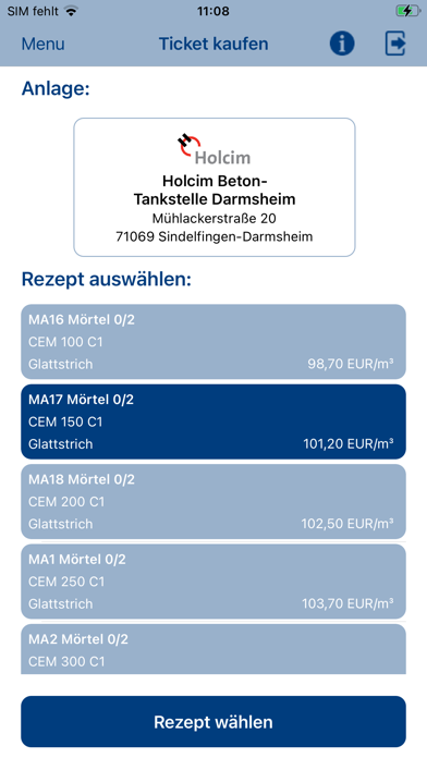Screenshot #1 pour Holcim Beton-Tankstelle