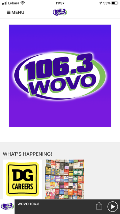 WOVO 106.3 Screenshot