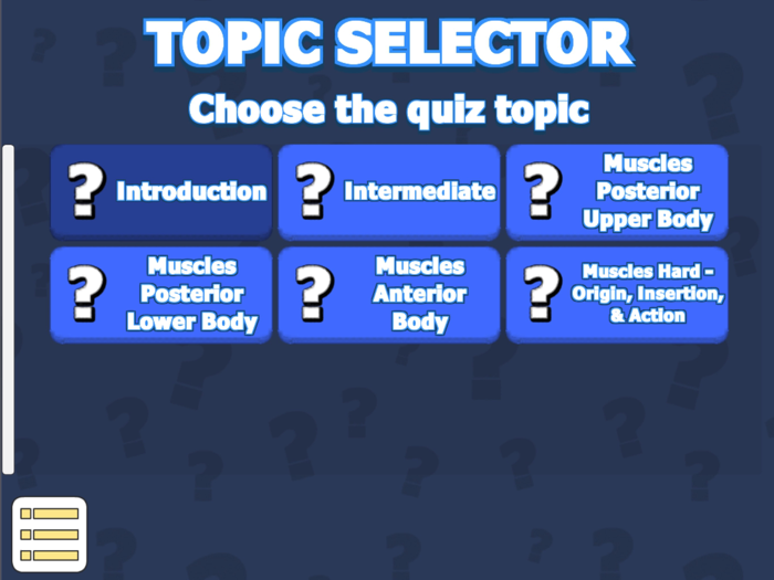 Muscular System Anatomy Quiz