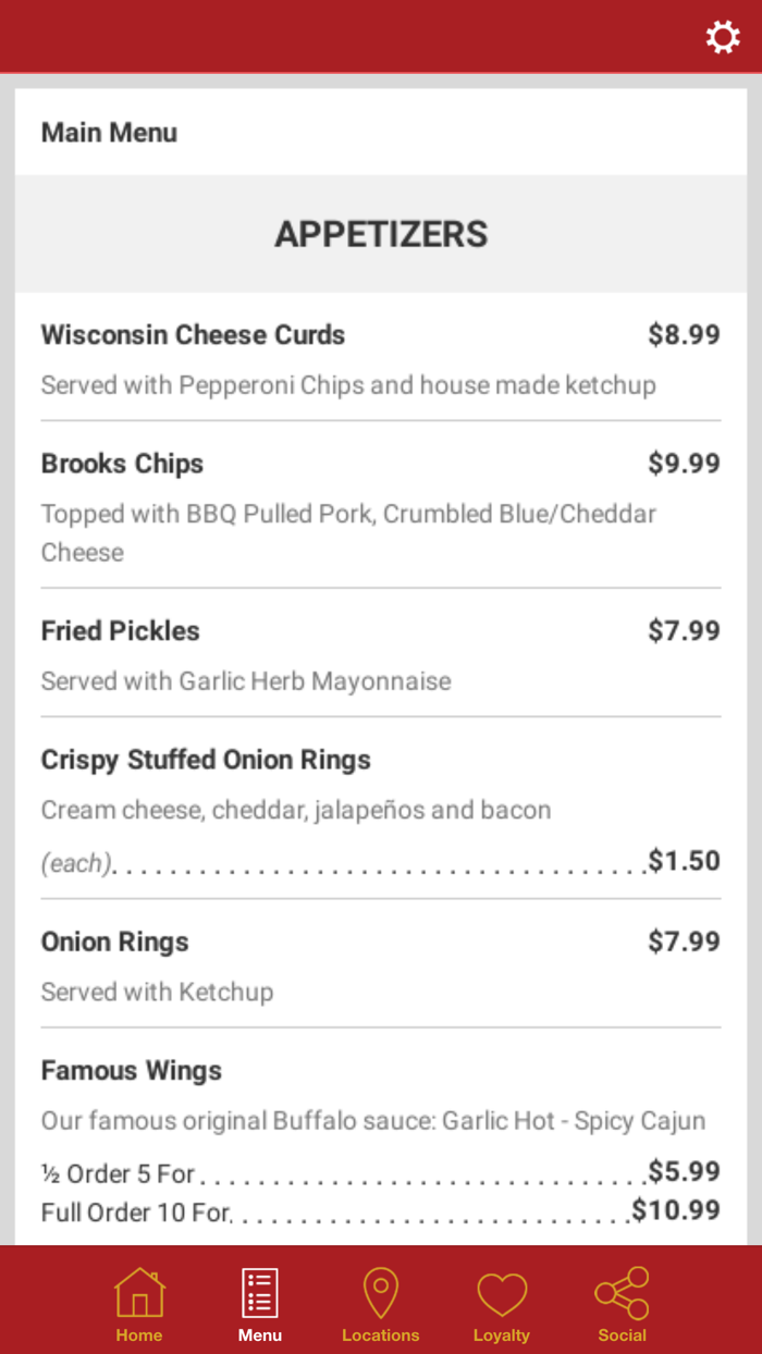Brooks Burgers App