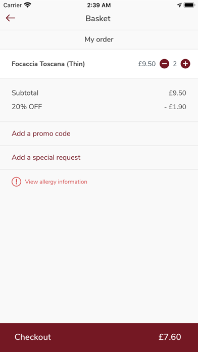 Casa Italia Delivery Screenshot