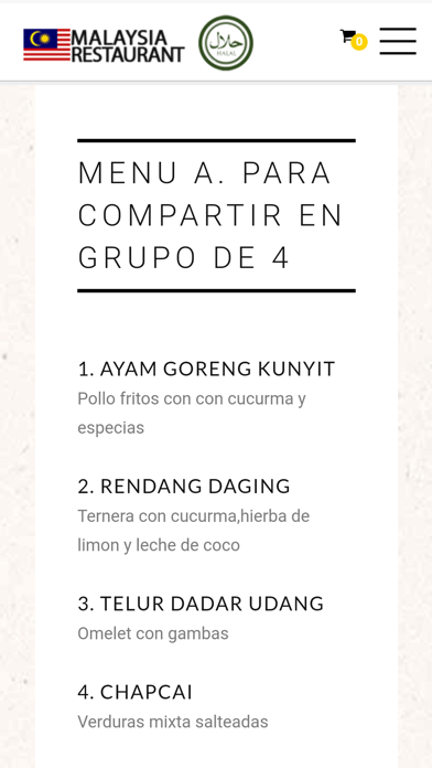 Restaurante Malaysia Screenshot