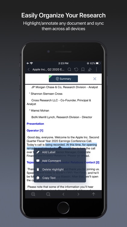 Sentieo For iPhone screenshot-4