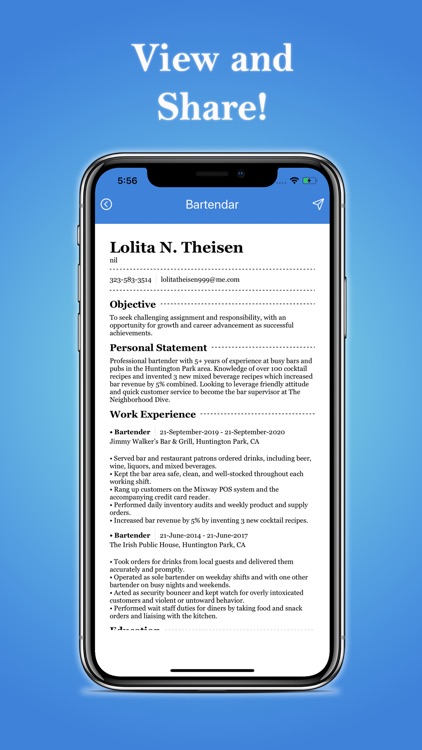 Quick Resume Builder–CV Maker screenshot-6