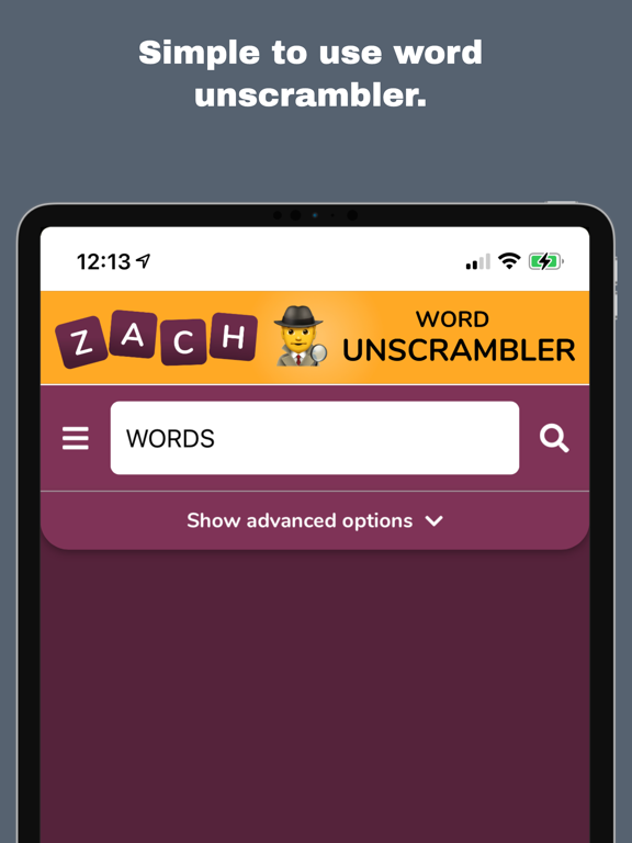 Screenshot #4 pour Zachs Word Unscrambler