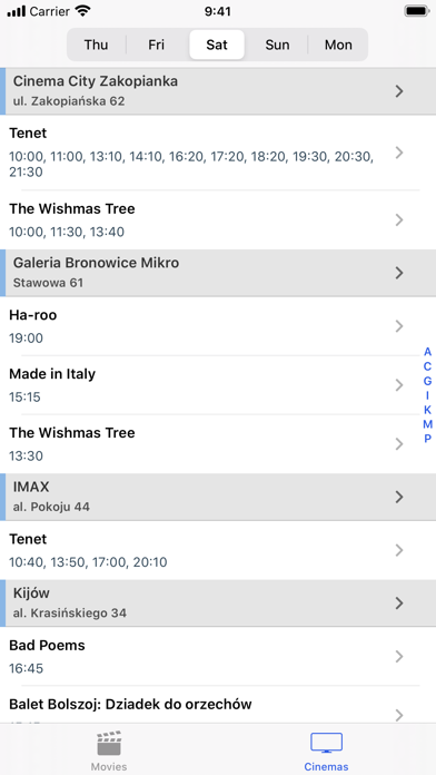 Repertuary.pl Screenshot