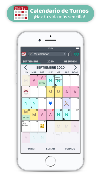 Calendario de Turnos (Shifter)