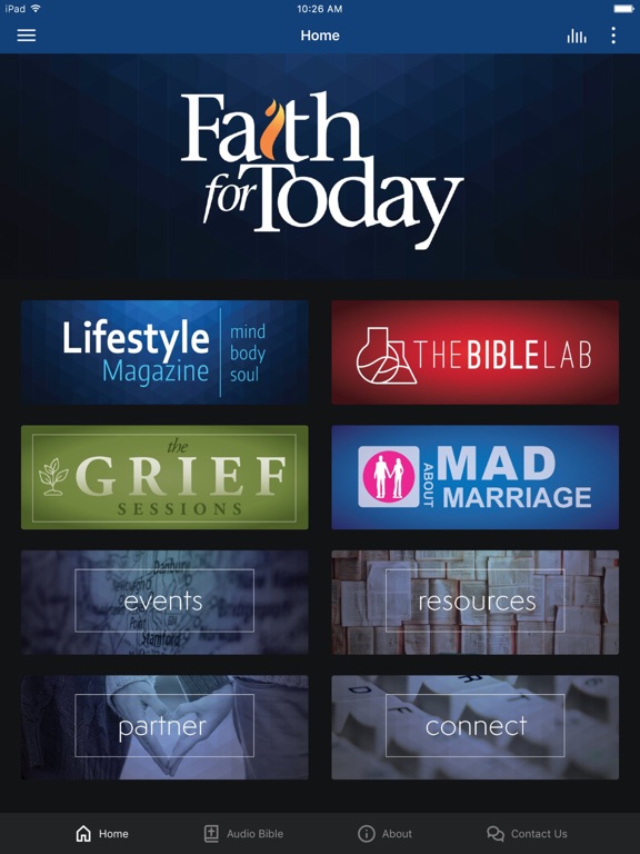 Faith For Today iPad screenshot 1 - Lifestyle app