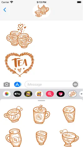 Game screenshot Tea time! Stickers apk