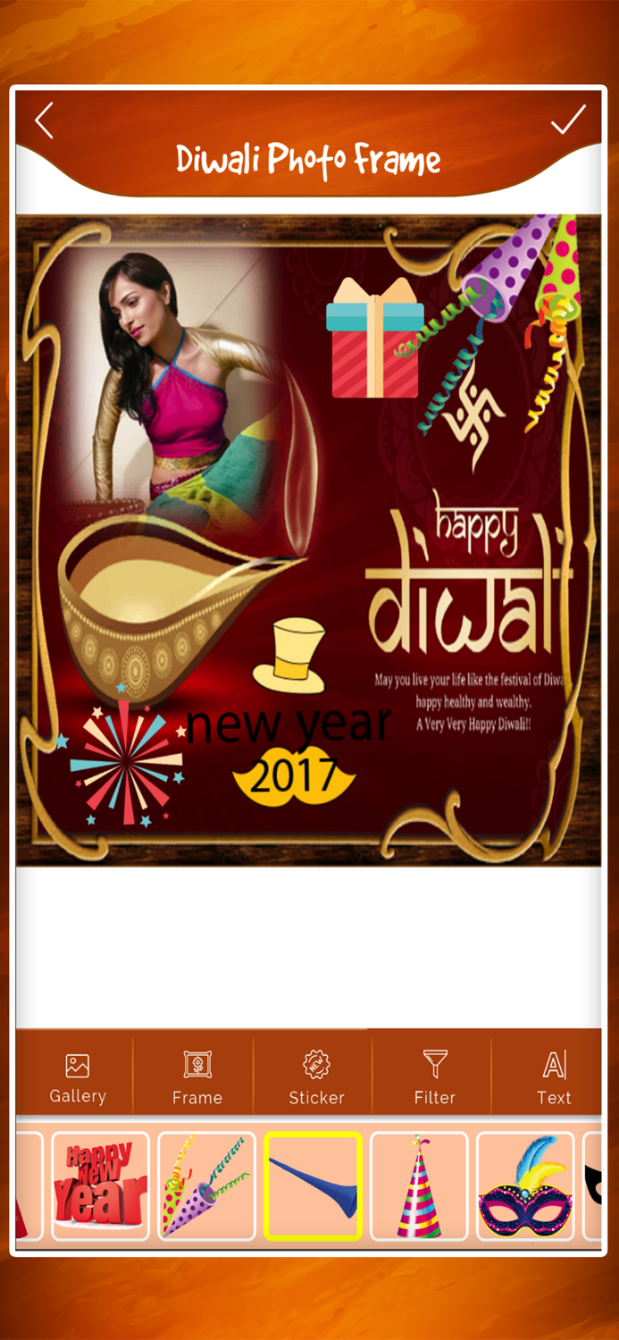 Diwali Photo Frame - Sticker