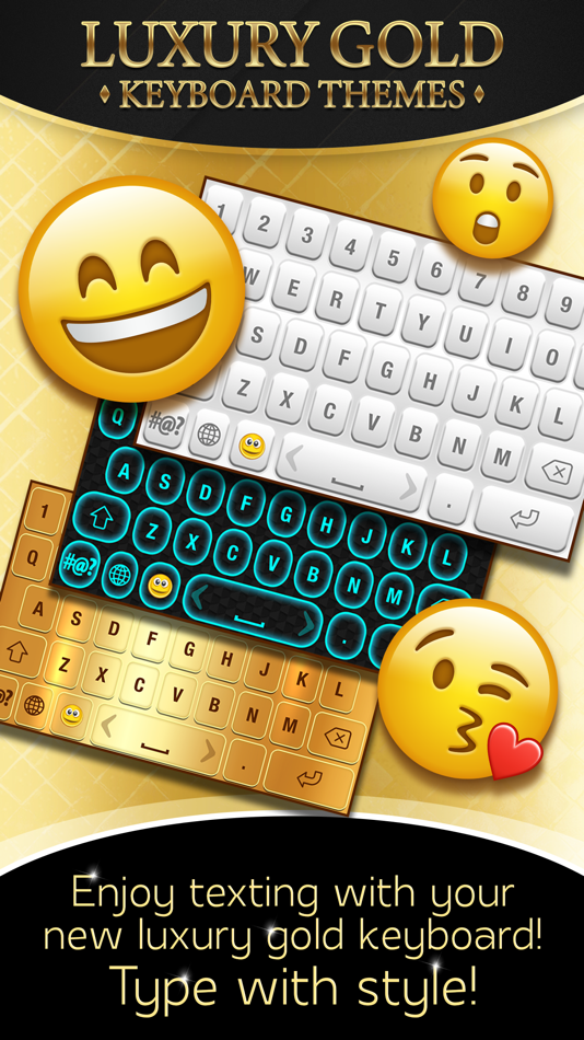 #1. Luxury Gold Keyboard Themes (iOS) 由: ZipoApps