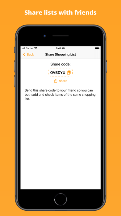 Smart Shopping List - Shared Screenshot