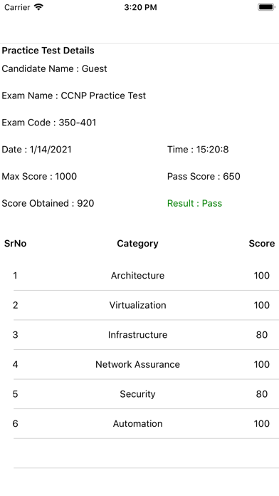 CCNP ENCOR Exam Simulator Screenshot