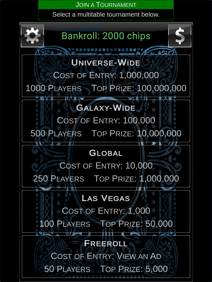 Offline Tournament Poker