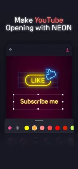 Game screenshot NEON GIF+TEXT Video Effects apk